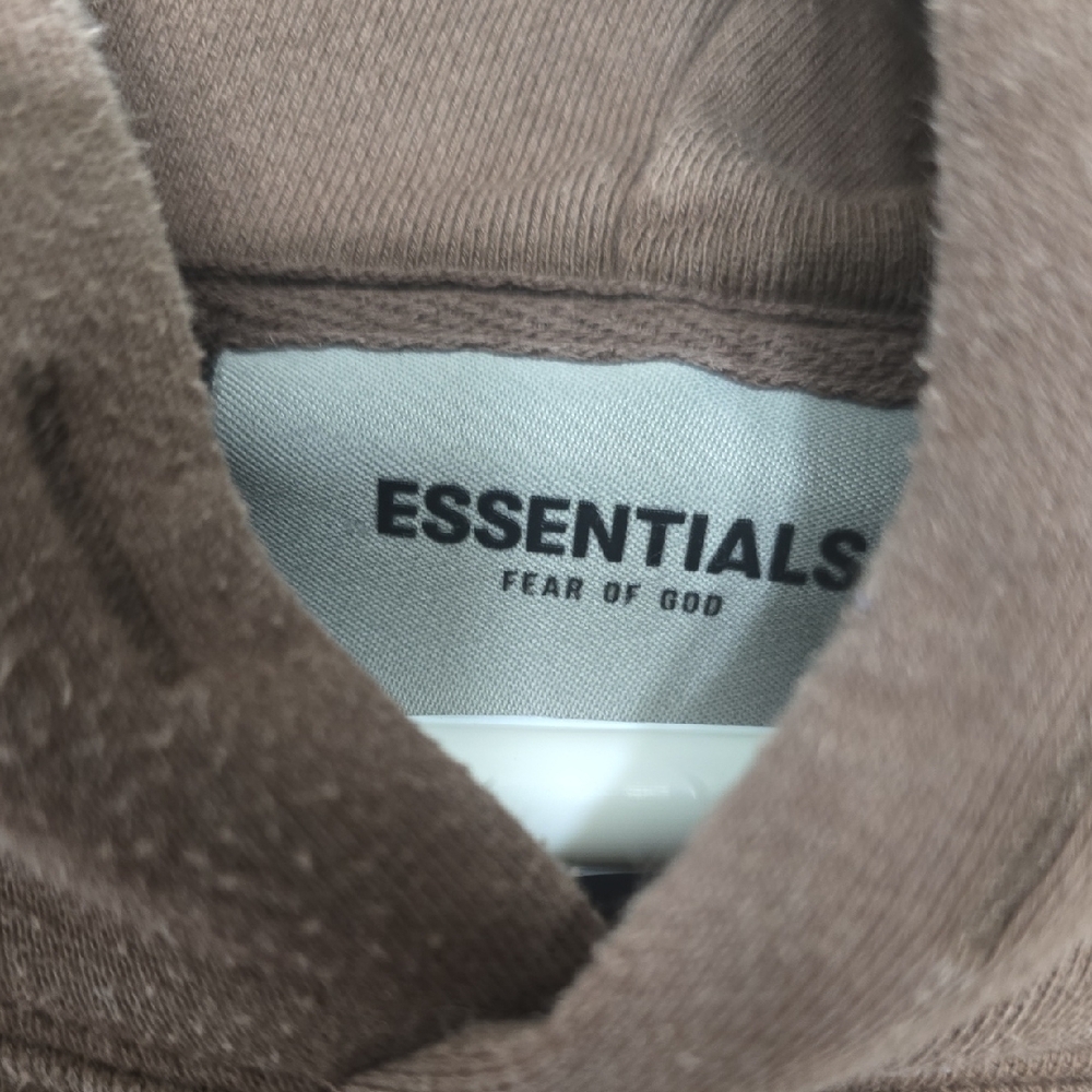 Fear of God Essentials Brown Pullover Hoodie Sz L - Picture 4 of 8